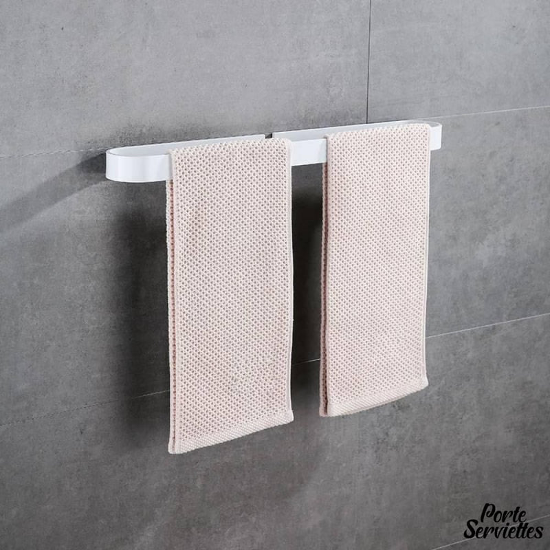 Porte serviette metal blanc