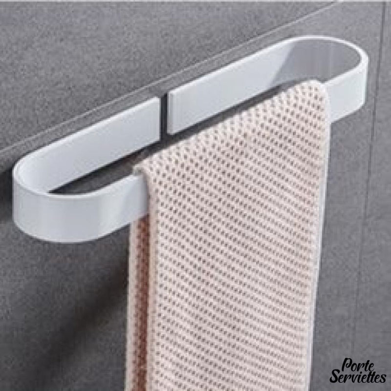 Porte serviette metal blanc