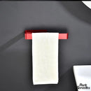 Porte serviette mural rouge
