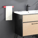 Porte serviette mural rouge