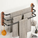 Porte serviette noir et bois