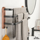 Porte serviette noir et bois