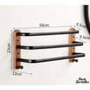 Porte serviette noir et bois