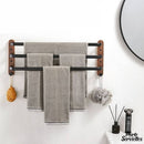 Porte serviette noir et bois