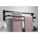 Porte serviette noir mat mural