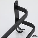 Porte serviette noir mat mural