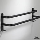 Porte serviette noir mat mural