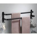 Porte serviette noir mat mural