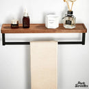 Porte serviette salle de bain bois