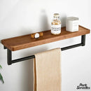 Porte serviette salle de bain bois