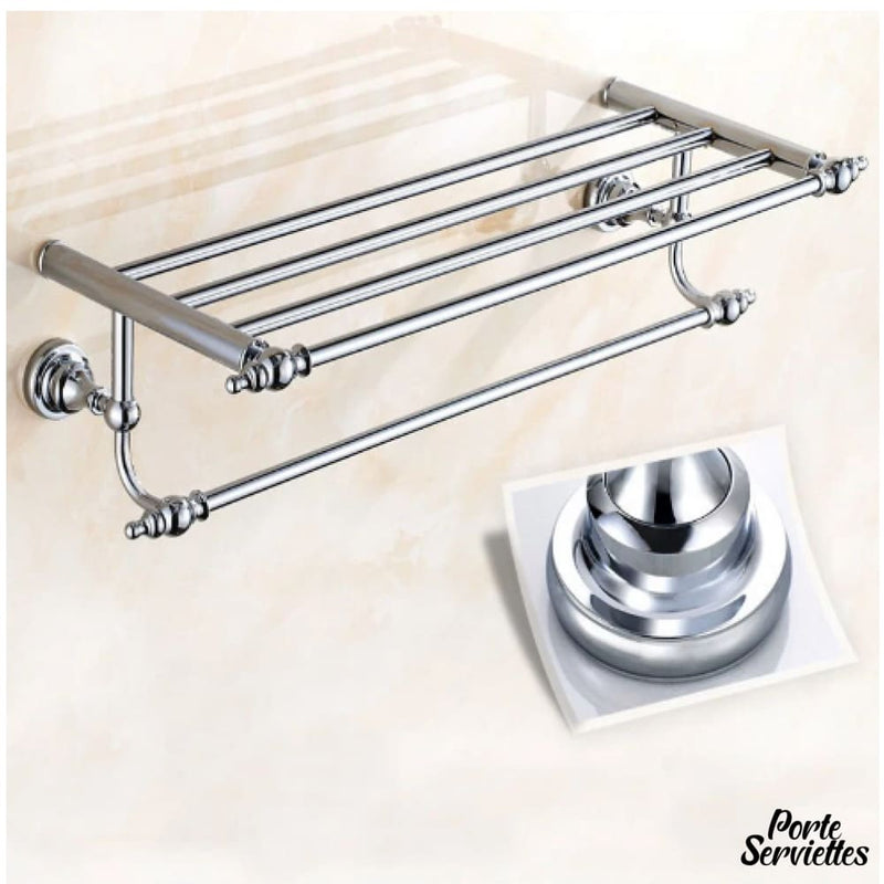 Porte serviette salle de bain chrome