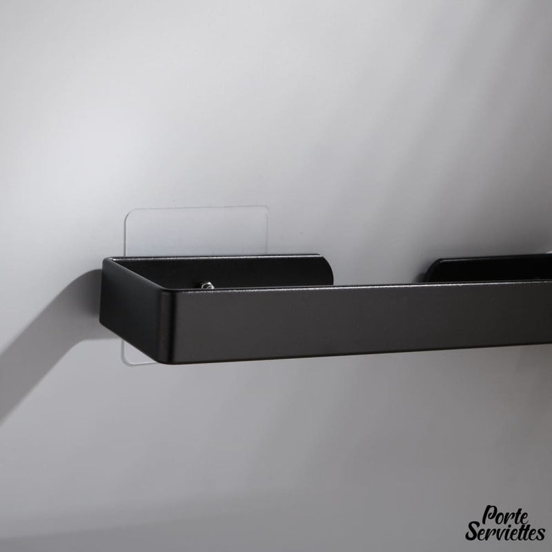 Porte serviette salle de bain noir mat